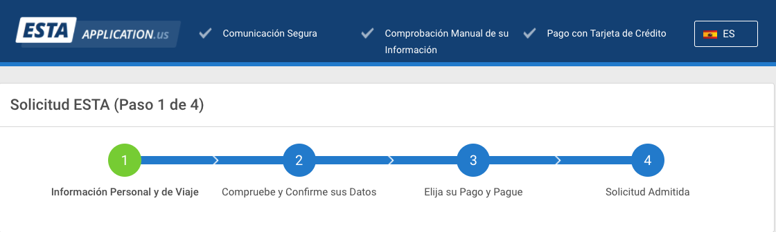 Solicitar una ESTA oficial